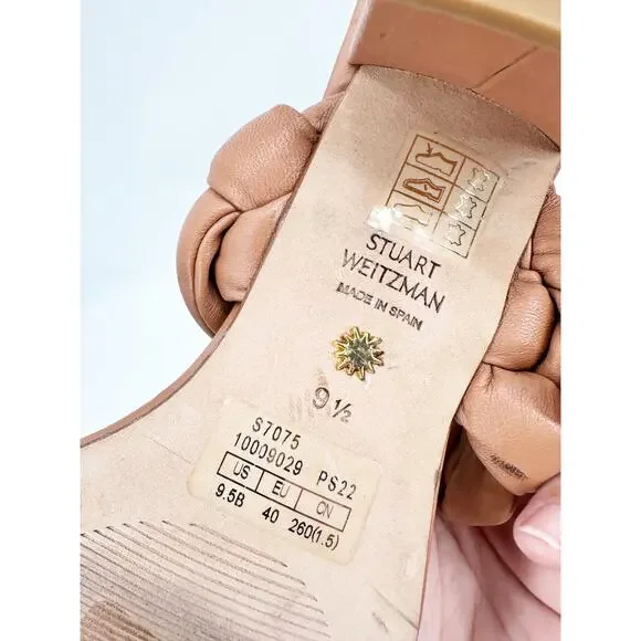 Stuart Weitzman Playa Braided Block-Heel Sandals 9.5 - Picture 5 of 6